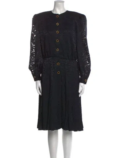 Pre-owned Vintage - Unbranded Vintage Midi Length Dress In Black