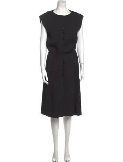 Pre-owned Vintage - Unbranded Vintage Midi Length Dress In Black