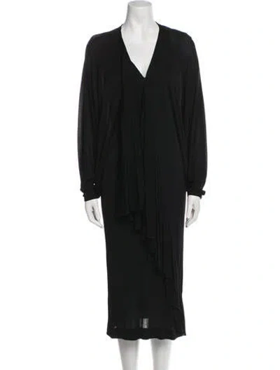 Pre-owned Vintage - Unbranded Vintage Midi Length Dress In Black