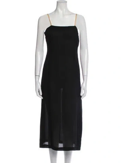 Pre-owned Vintage - Unbranded Vintage Midi Length Dress In Black