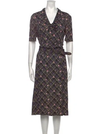 Pre-owned Vintage - Unbranded Vintage Midi Length Dress In Black
