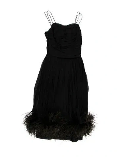 Pre-owned Vintage - Unbranded Vintage Midi Length Dress In Black