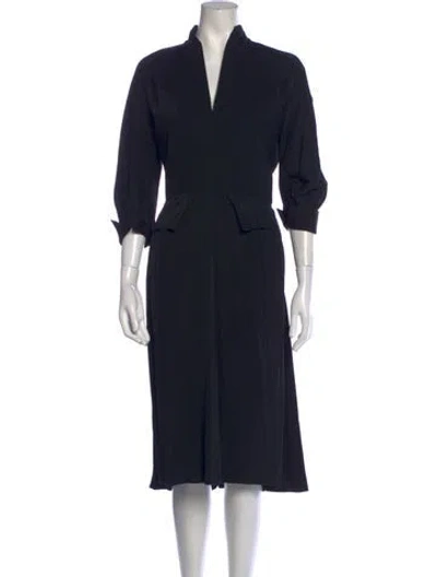 Pre-owned Vintage - Unbranded Vintage Midi Length Dress In Black