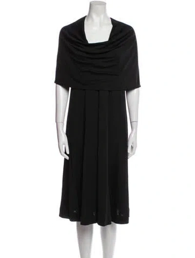 Pre-owned Vintage - Unbranded Vintage Midi Length Dress In Black