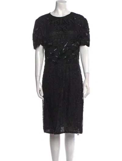 Pre-owned Vintage - Unbranded Vintage Midi Length Dress In Black