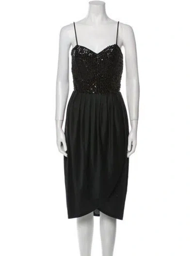 Pre-owned Vintage - Unbranded Vintage Midi Length Dress In Black