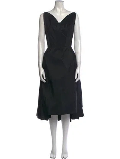 Pre-owned Vintage - Unbranded Vintage Midi Length Dress In Black
