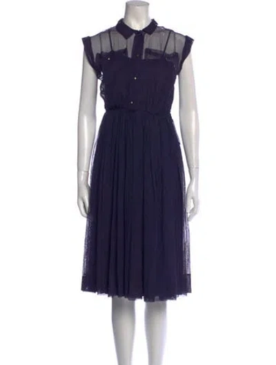 Pre-owned Vintage - Unbranded Vintage Midi Length Dress In Blue