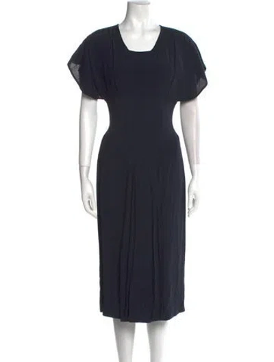 Pre-owned Vintage - Unbranded Vintage Midi Length Dress In Blue