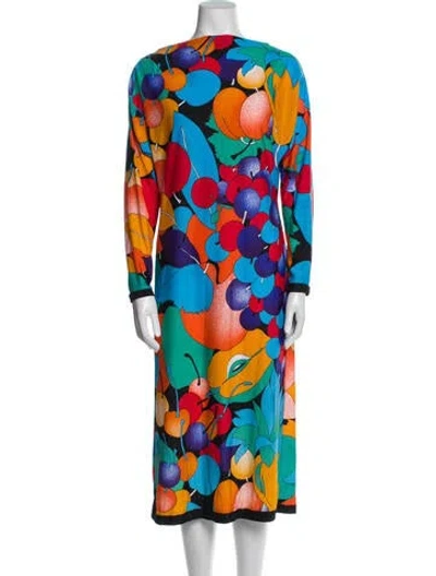 Pre-owned Vintage - Unbranded Vintage Midi Length Dress In Blue