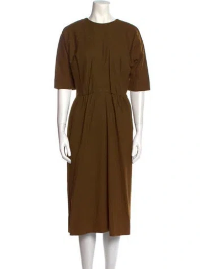 Pre-owned Vintage - Unbranded Vintage Midi Length Dress In Brown
