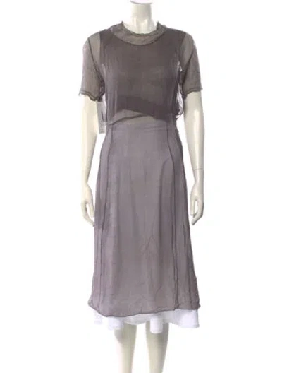 Pre-owned Vintage - Unbranded Vintage Midi Length Dress In Gray