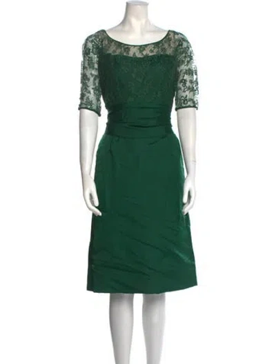 Pre-owned Vintage - Unbranded Vintage Midi Length Dress In Green