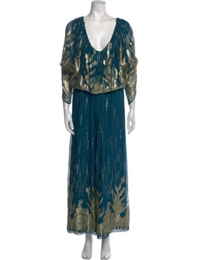 Pre-owned Vintage - Unbranded Vintage Midi Length Dress In Green