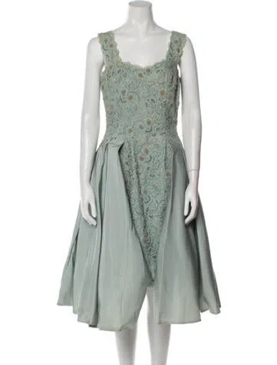 Pre-owned Vintage - Unbranded Vintage Midi Length Dress In Green