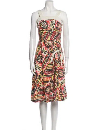 Pre-owned Vintage - Unbranded Vintage Midi Length Dress In Neutral