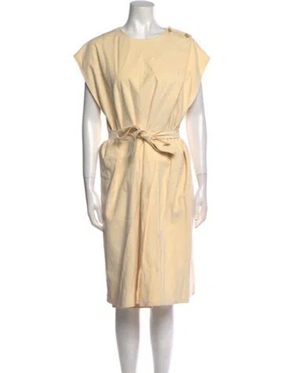 Pre-owned Vintage - Unbranded Vintage Midi Length Dress In Neutral