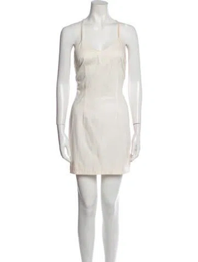 Pre-owned Vintage - Unbranded Vintage Midi Length Dress In Neutral
