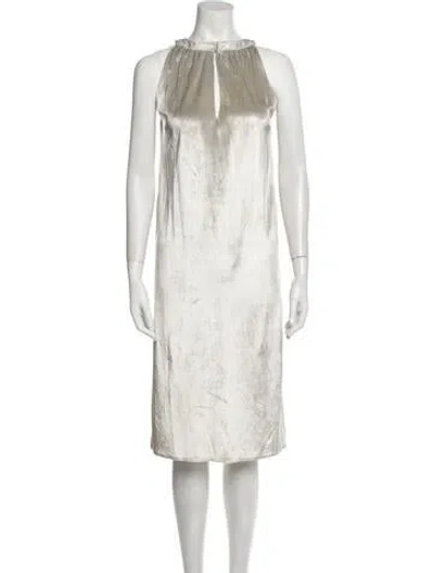 Pre-owned Vintage - Unbranded Vintage Midi Length Dress In Neutral