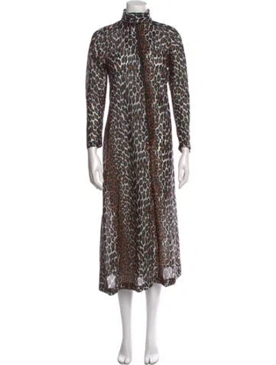Pre-owned Vintage - Unbranded Vintage Midi Length Dress In Neutral
