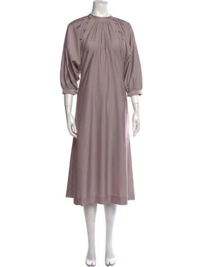 Pre-owned Vintage - Unbranded Vintage Midi Length Dress In Neutral