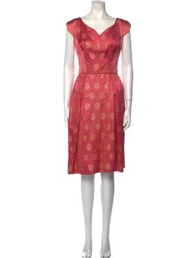 Pre-owned Vintage - Unbranded Vintage Midi Length Dress In Pink