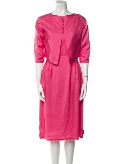 Pre-owned Vintage - Unbranded Vintage Midi Length Dress In Pink