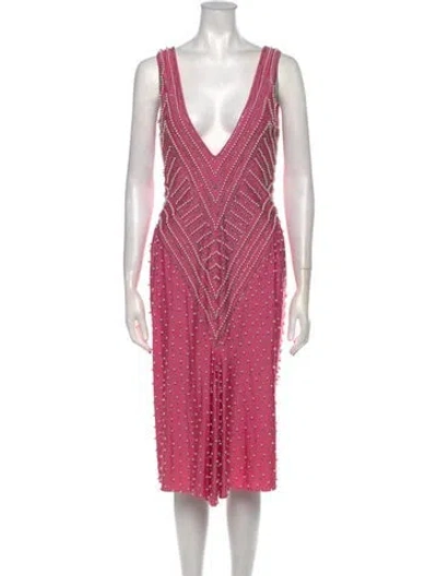 Pre-owned Vintage - Unbranded Vintage Midi Length Dress In Pink