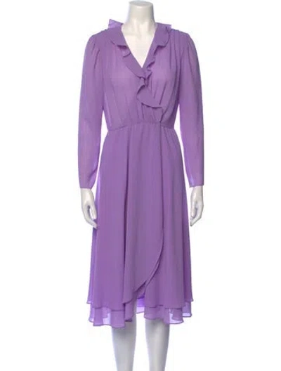 Pre-owned Vintage - Unbranded Vintage Midi Length Dress In Purple