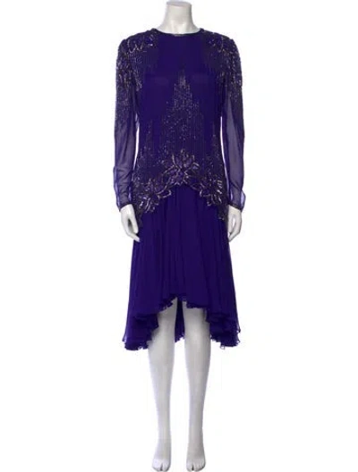 Pre-owned Vintage - Unbranded Vintage Midi Length Dress In Purple