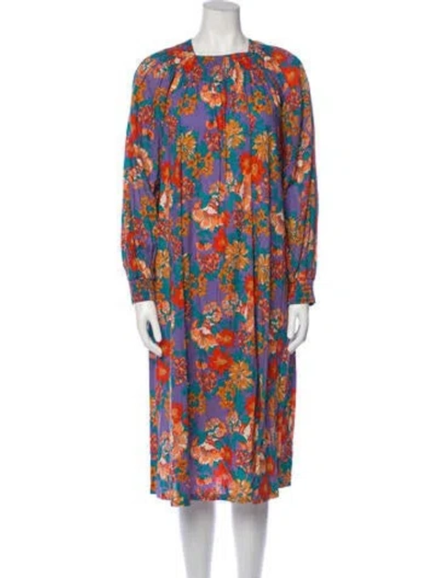 Pre-owned Vintage - Unbranded Vintage Midi Length Dress In Purple