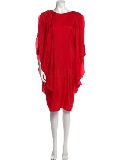 Pre-owned Vintage - Unbranded Vintage Midi Length Dress In Red