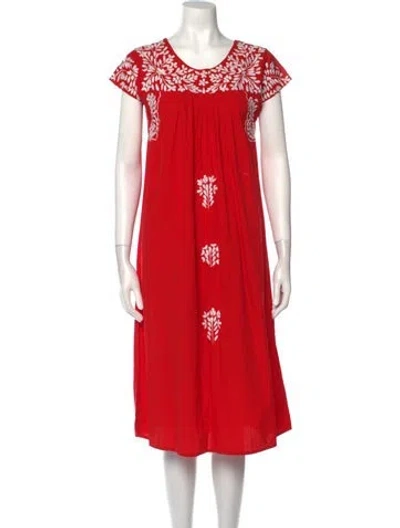 Pre-owned Vintage - Unbranded Vintage Midi Length Dress In Red
