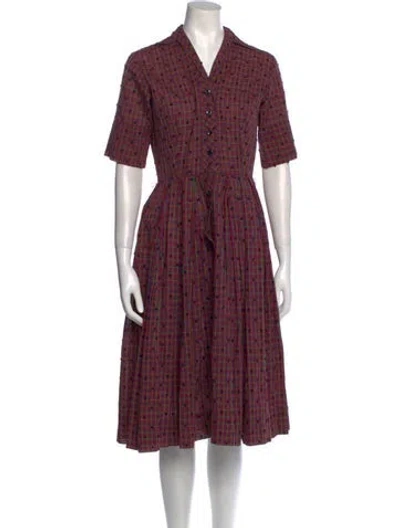 Pre-owned Vintage - Unbranded Vintage Midi Length Dress In Red