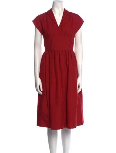 Pre-owned Vintage - Unbranded Vintage Midi Length Dress In Red