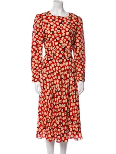 Pre-owned Vintage - Unbranded Vintage Midi Length Dress In Red