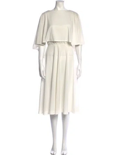 Pre-owned Vintage - Unbranded Vintage Midi Length Dress In White