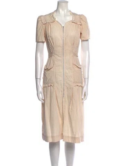 Pre-owned Vintage - Unbranded Vintage Midi Length Dress In Yellow