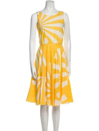 Pre-owned Vintage - Unbranded Vintage Midi Length Dress In Yellow
