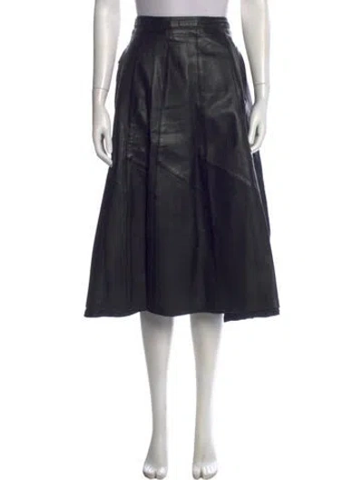 Pre-owned Vintage - Unbranded Vintage Midi Length Skirt In Black