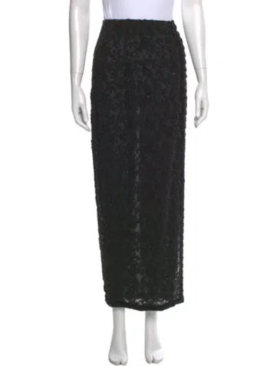 Pre-owned Vintage - Unbranded Vintage Midi Length Skirt In Black