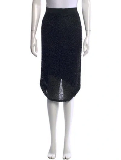 Pre-owned Vintage - Unbranded Vintage Midi Length Skirt In Black