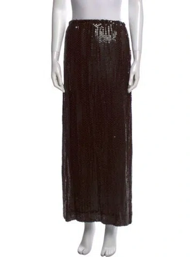 Pre-owned Vintage - Unbranded Vintage Midi Length Skirt In Brown