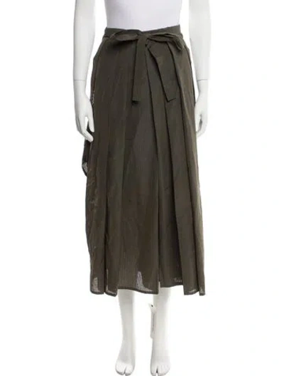 Pre-owned Vintage - Unbranded Vintage Midi Length Skirt In Green