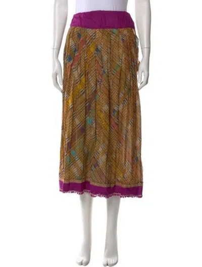Pre-owned Vintage - Unbranded Vintage Midi Length Skirt In Multi