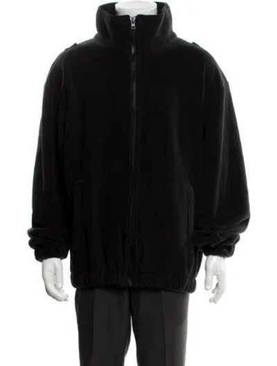 Pre-owned Vintage - Unbranded Vintage Military Surplus Fleece Jacket In Black