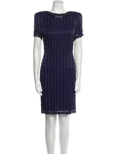Pre-owned Vintage - Unbranded Vintage Mini Dress In Blue