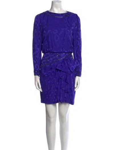 Pre-owned Vintage - Unbranded Vintage Mini Dress In Blue