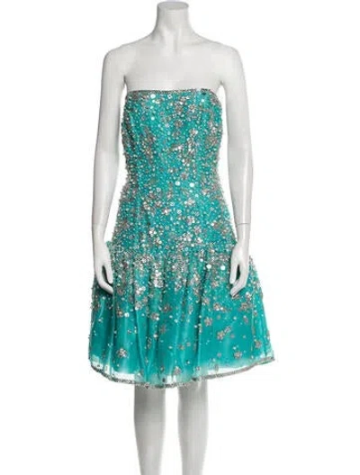 Pre-owned Vintage - Unbranded Vintage Mini Dress In Blue