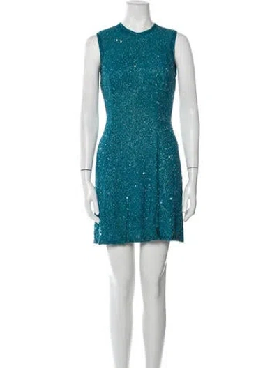 Pre-owned Vintage - Unbranded Vintage Mini Dress In Blue